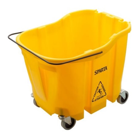 Carlisle Foodservice Sparta Mop Bucket, 35 qt Bucket Capacity, Yellow 7690404